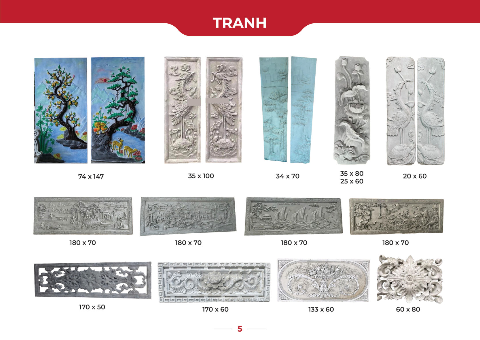 Mẫu tranh xi măng – catalogue Nga Long trang 5