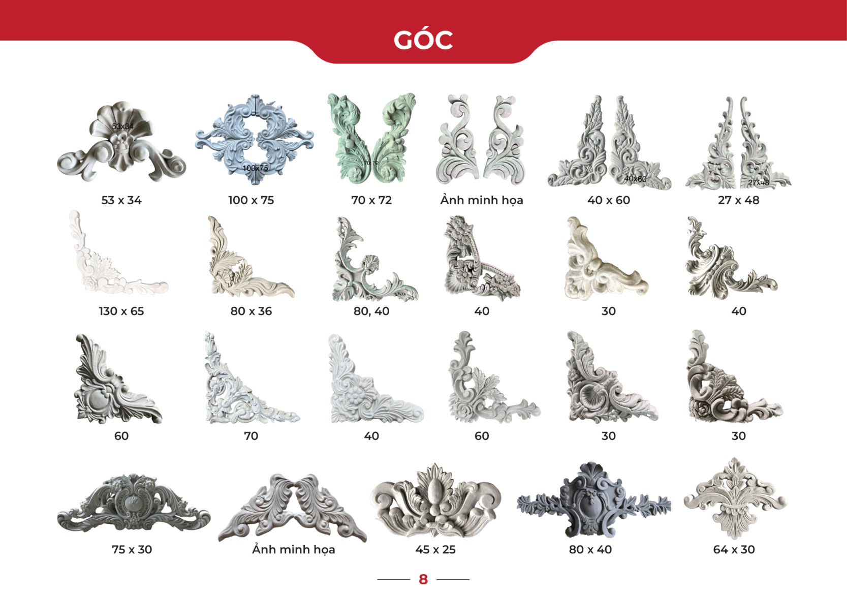 Mẫu góc xi măng – catalogue Nga Long trang 8