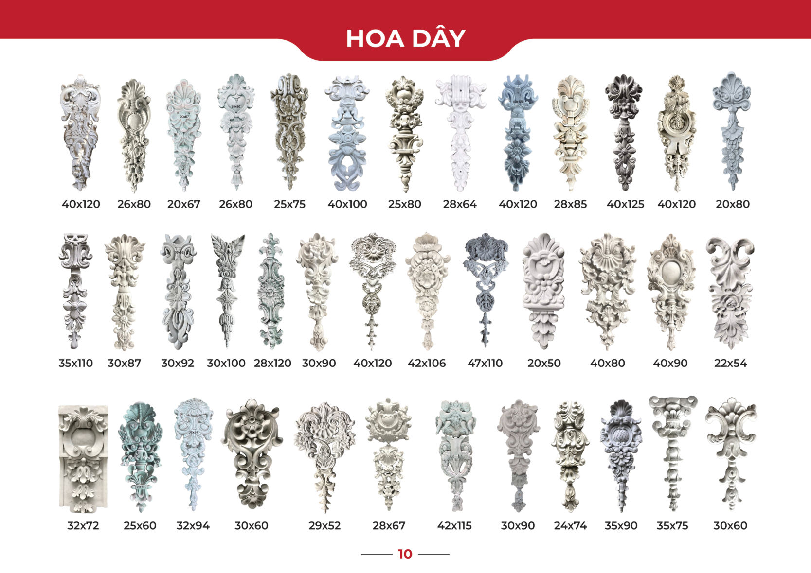 Mẫu hoa dây xi măng – catalogue Nga Long trang 10
