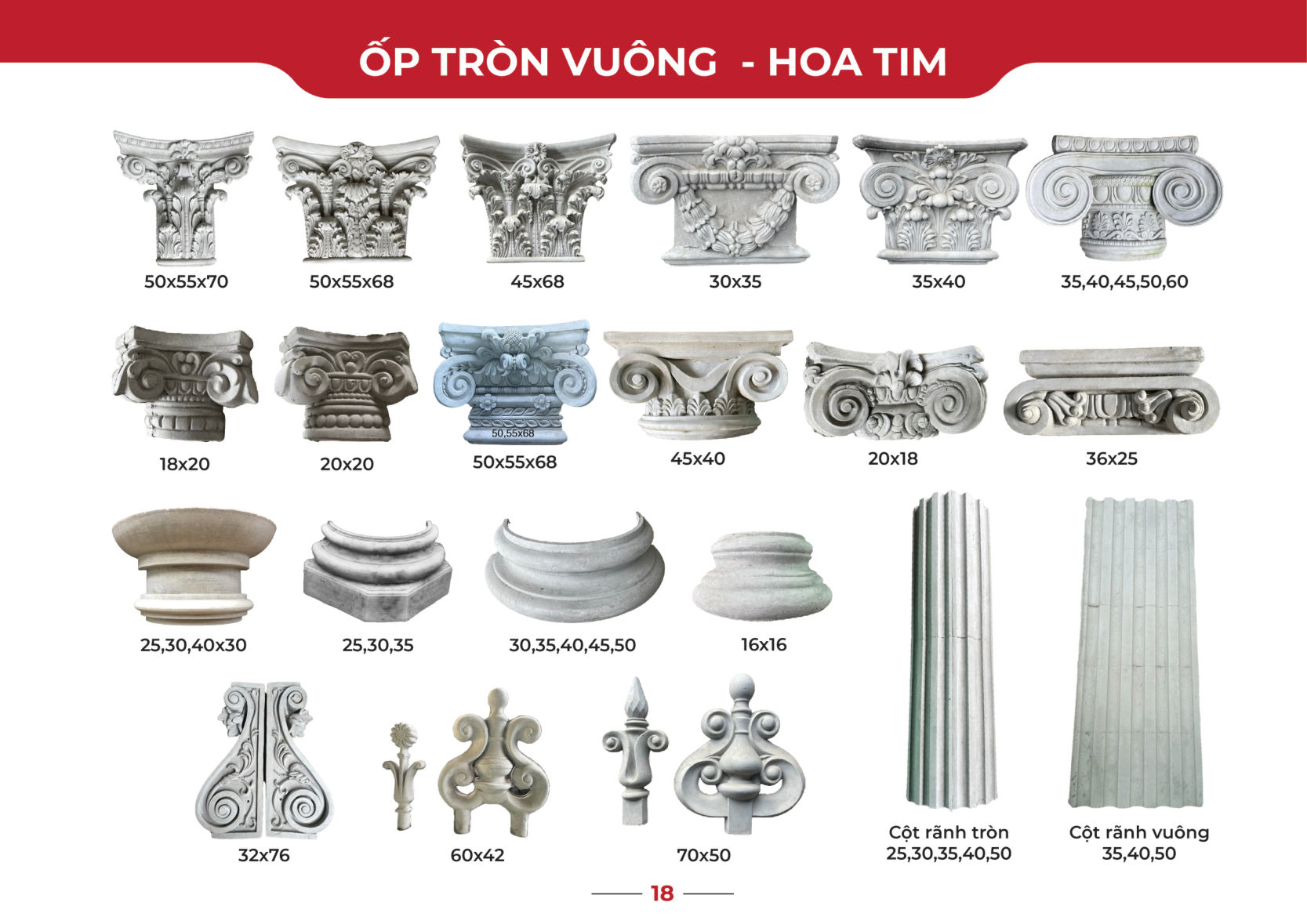 Mẫu ốp tròn vuông – hoa tim xi măng – catalogue Nga Long trang 18