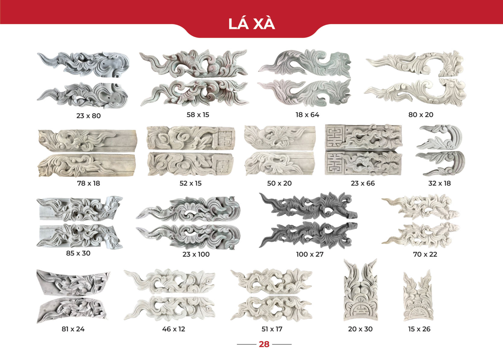 Mẫu lá xà xi măng – catalogue Nga Long trang 28
